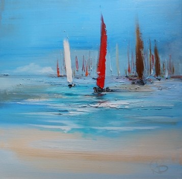 'Yachts on a Summer Day' by artist Rosanne Barr